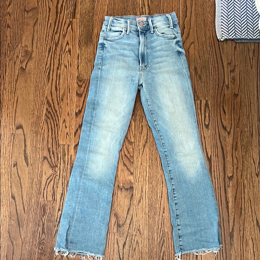 MOTHER Denim The Hustler Ankle Fray Jeans